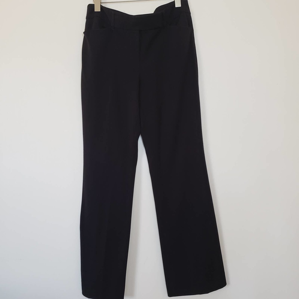 White House Black Market Black Flare Leg Dress Pants with Pockets Size 10R